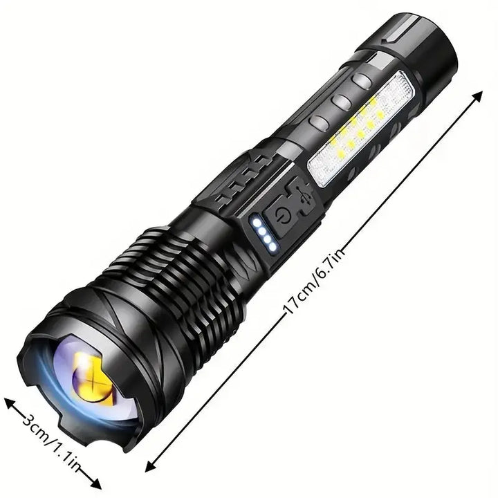 Max | Militär Ficklampa med Zoom och Vattentät Utformning