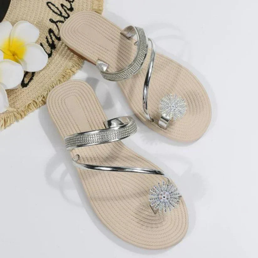 Elaria | Kvinnor Sandaler Med Snöflinga Mönster