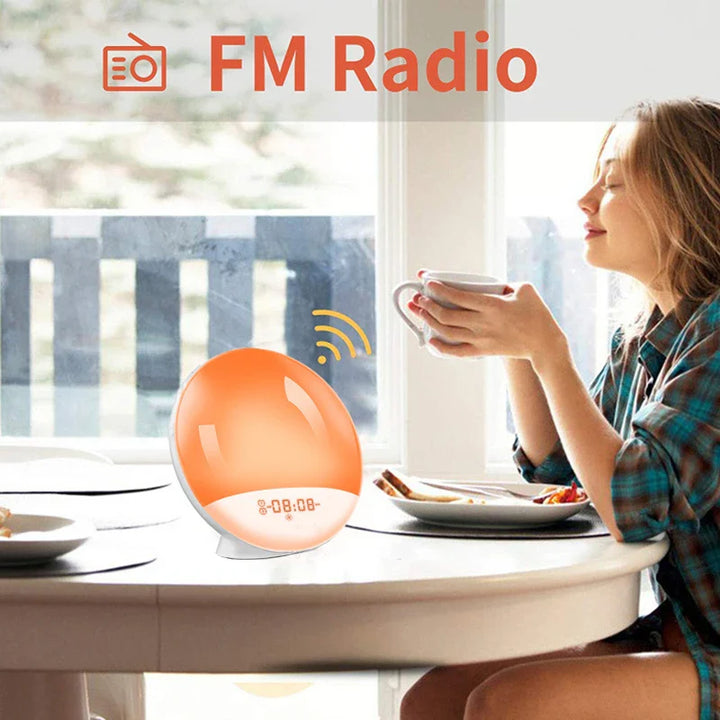Piper | Naturlig Radioväckarklocka med Väckningslampa