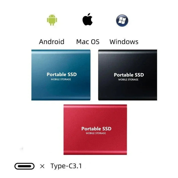 Ultra Snabb 2TB USB-C Extern SSD