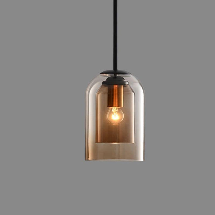 Mitt-Århundradet Hängsmycke Lampa | Dubbel Glasskärm