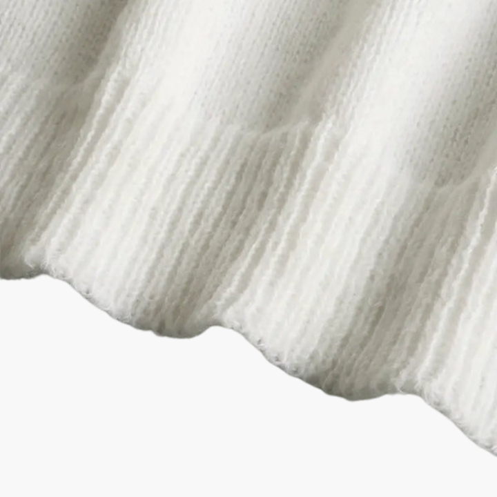 Dam Långärmad Volangkrage Blus med Eleganta Knappar