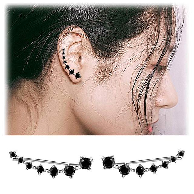 Quinn | Glamorösa Sterling Silver 925 Zirkon Stiftörhängen