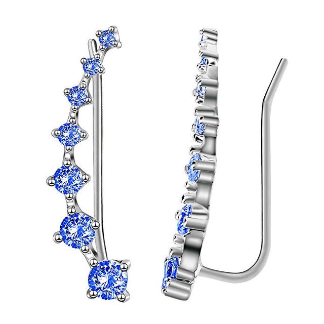 Quinn | Glamorösa Sterling Silver 925 Zirkon Stiftörhängen