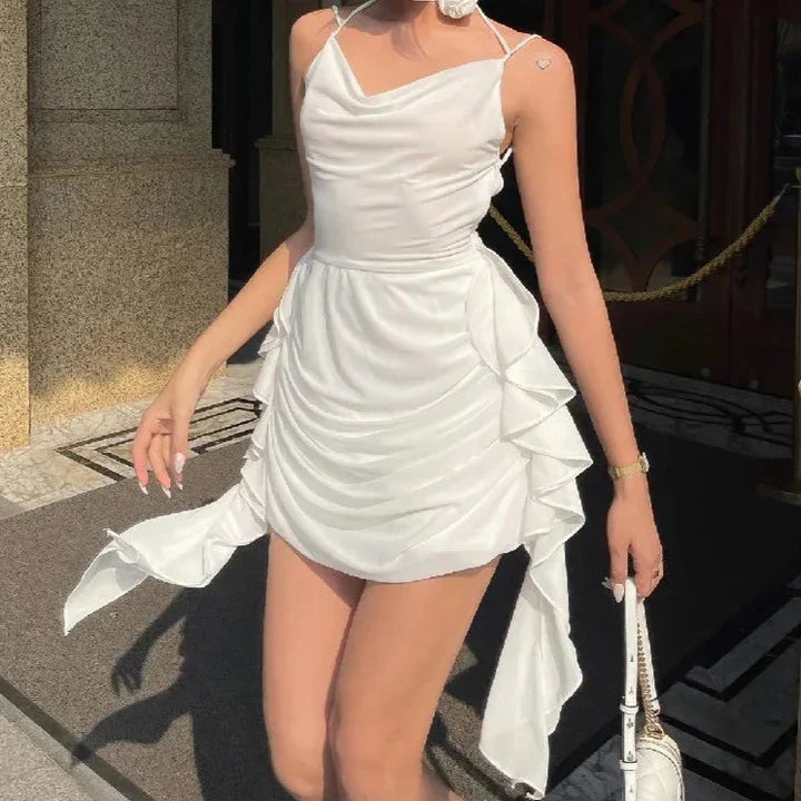 Enara | Asymmetrisk Ruched Klänning