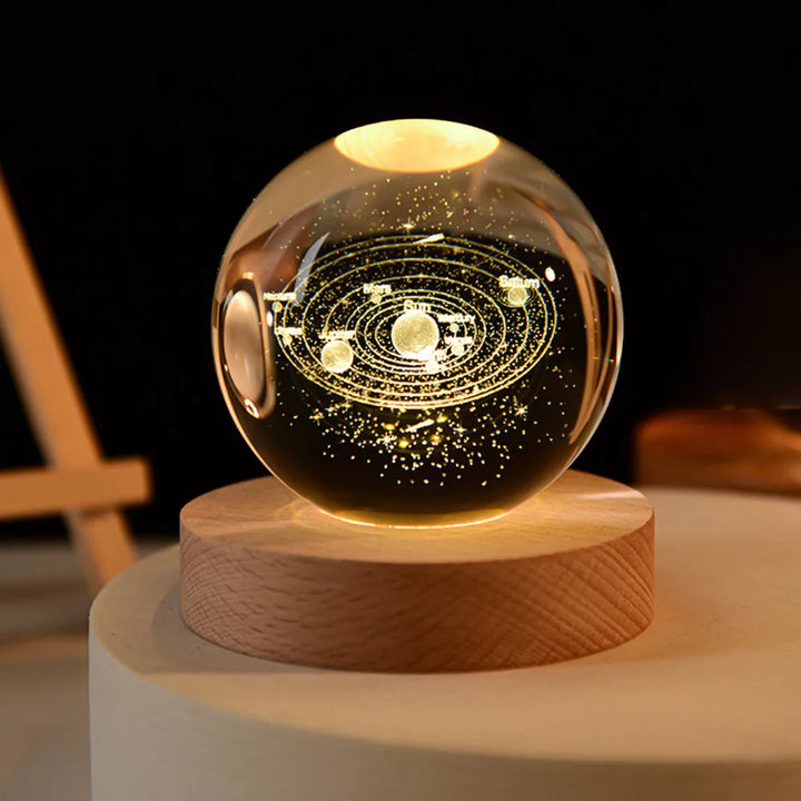 Drömsk Galax Orb Lampa | 3D-Printad LED Natt Lampa