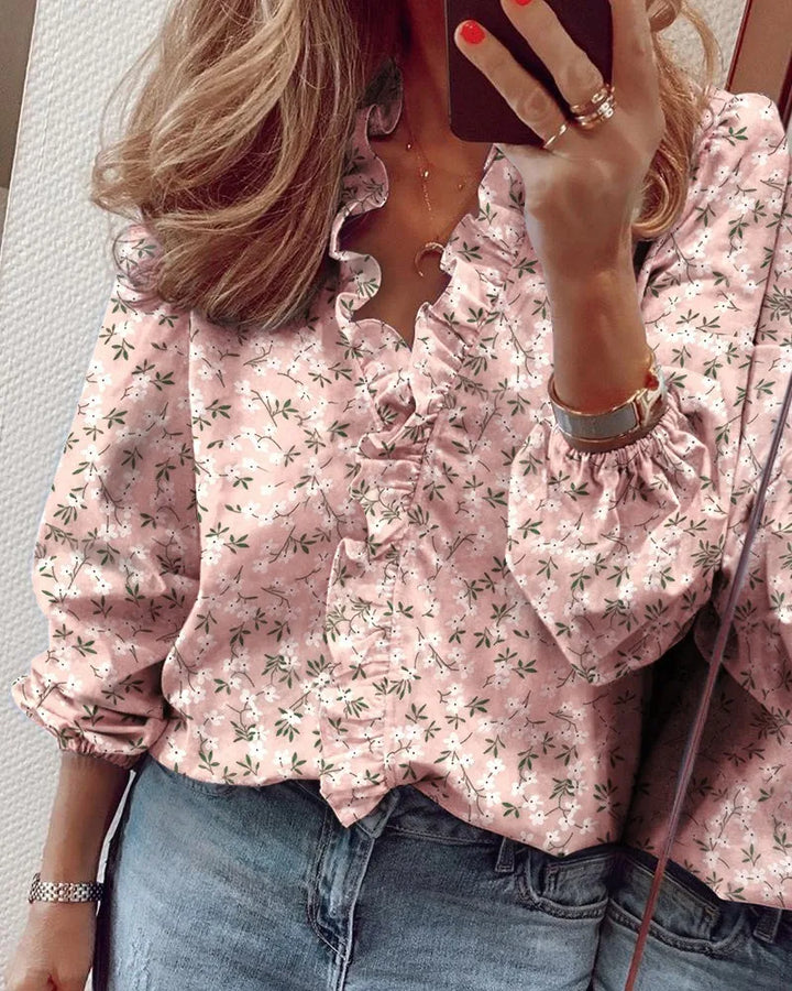 Amie | Kvinnors Eleganta Ruffel Blus