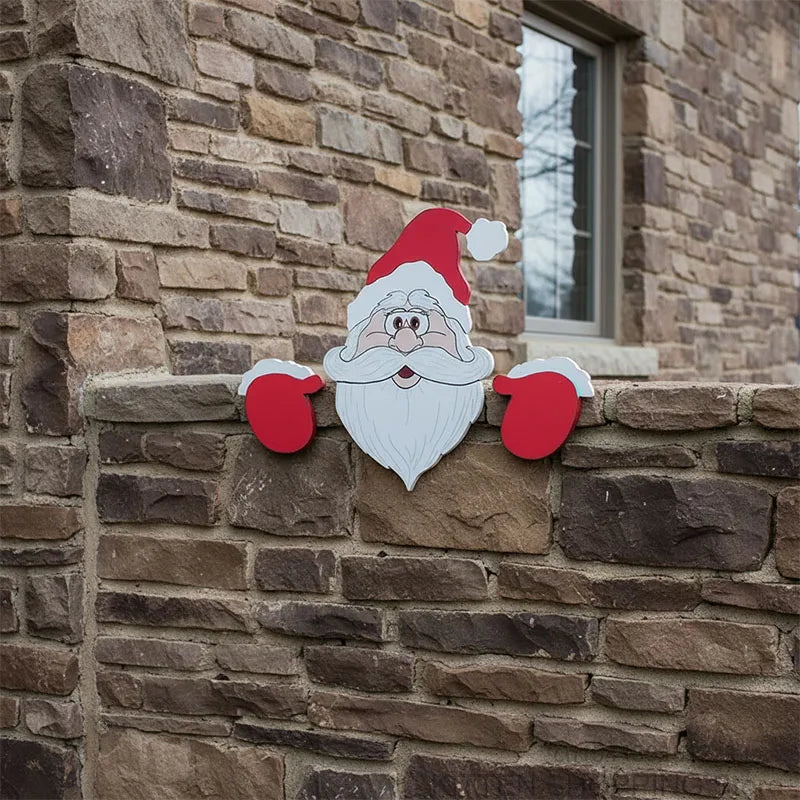 Jul Julgubben och Snögubben Staket Dekoration