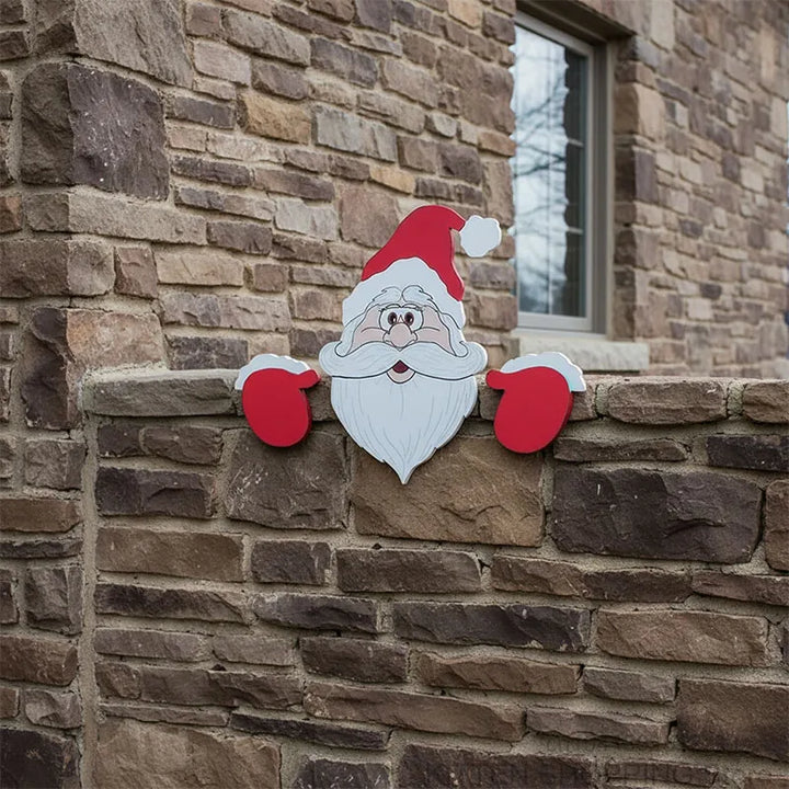 Jul Julgubben och Snögubben Staket Dekoration