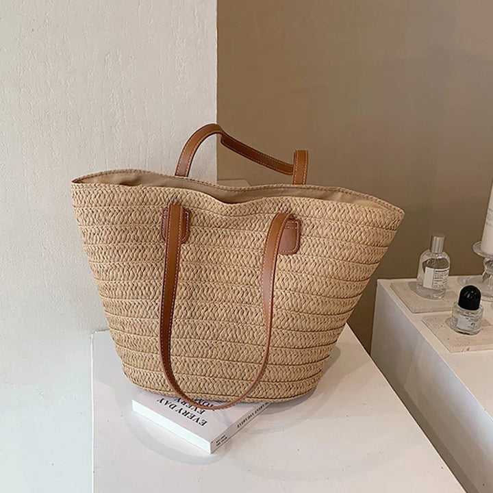 Marais | Dam Vävt Strå Shopper Väska