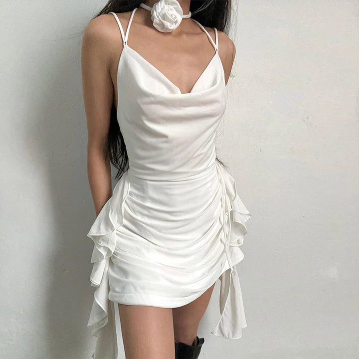 Enara | Asymmetrisk Ruched Klänning