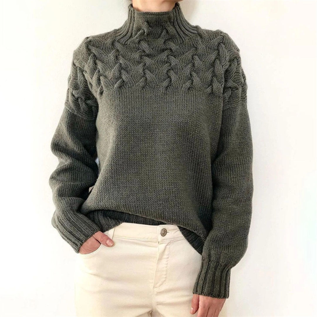 Susan | Stickad Turtleneck-tröja för Kvinnor