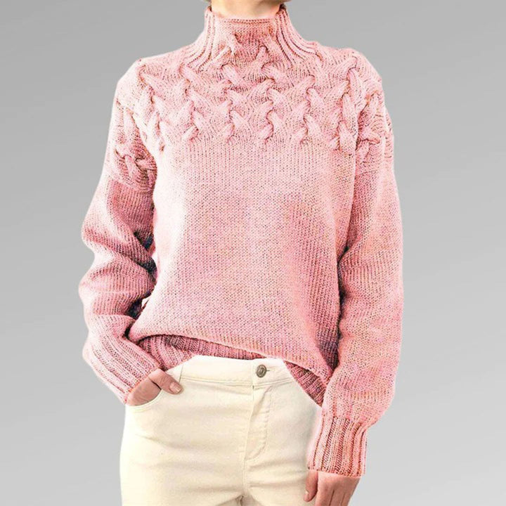 Susan | Stickad Turtleneck-tröja för Kvinnor