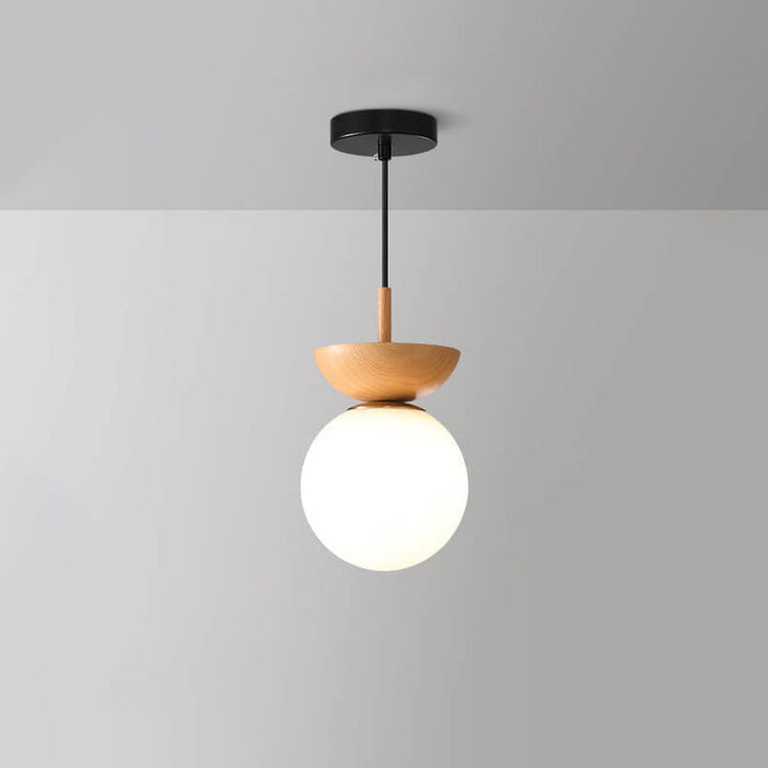 Japanska Inspirerad Taklampa | Trä Avsluta