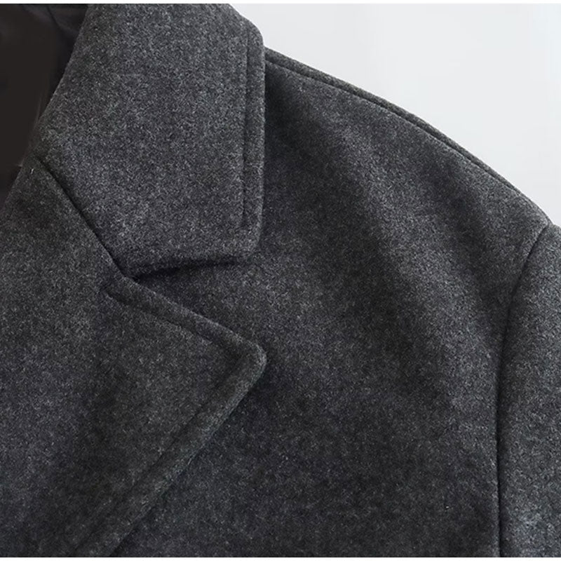 Dam Ullblandning Lång Kappa | Tidlös Utformning