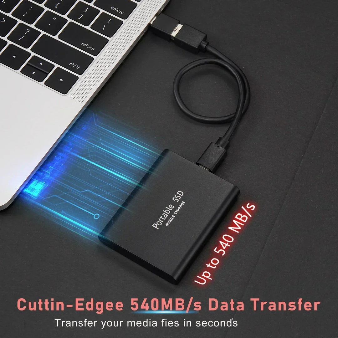 Ultrasnabb 128 TB SSD - Hållbar Bärbar Solid State-Enhet