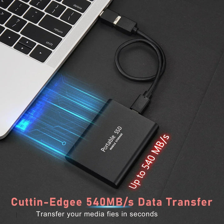 Ultrasnabb 128 TB SSD - Hållbar Bärbar Solid State-Enhet