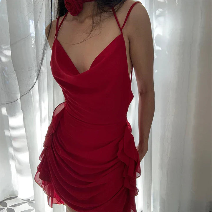 Enara | Asymmetrisk Ruched Klänning