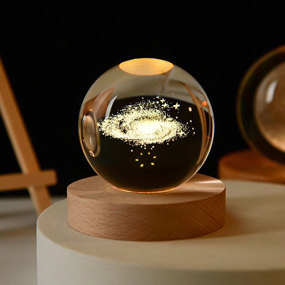Drömsk Galax Orb Lampa | 3D-Printad LED Natt Lampa