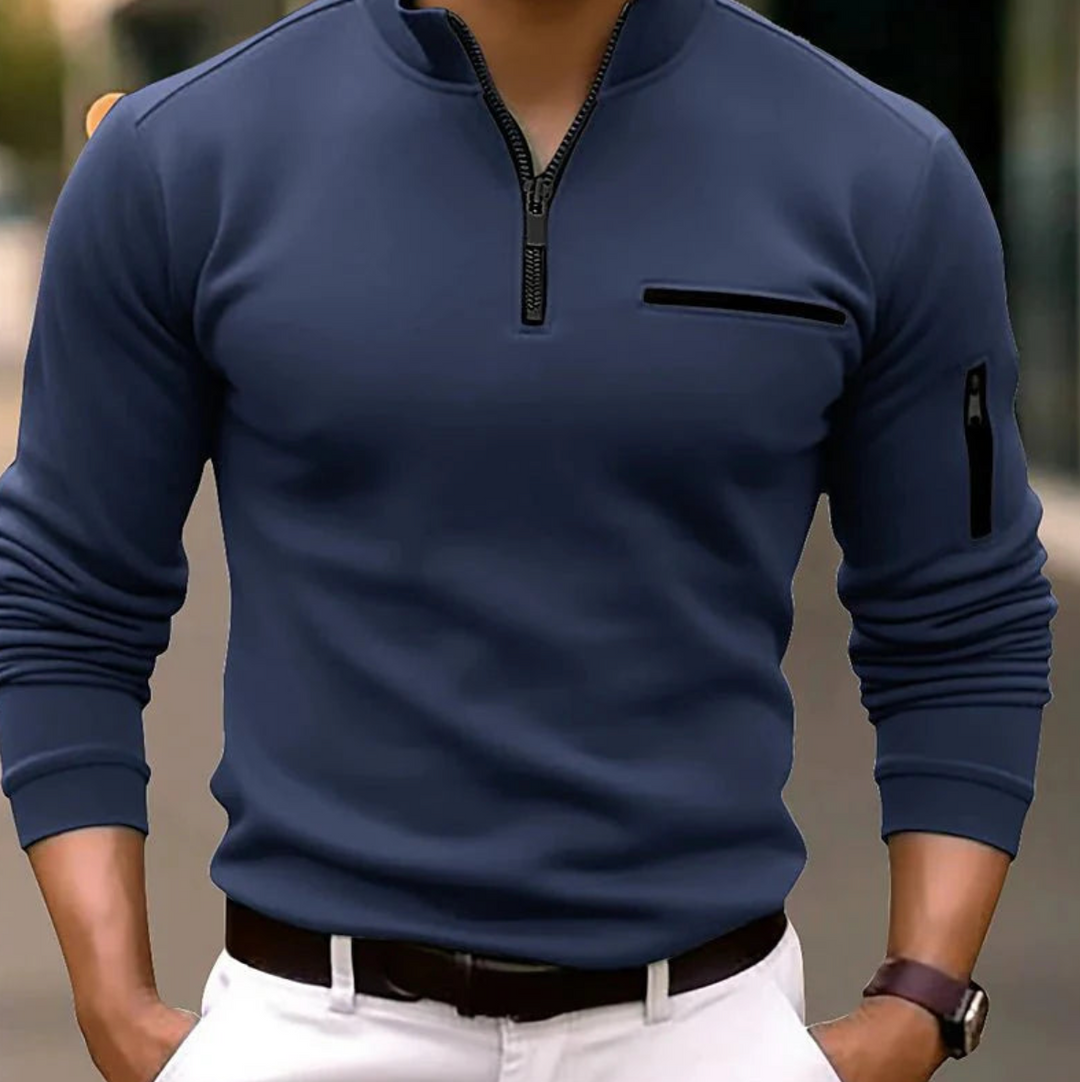 Finian | Män Kvartal-Blixtlås Pullover