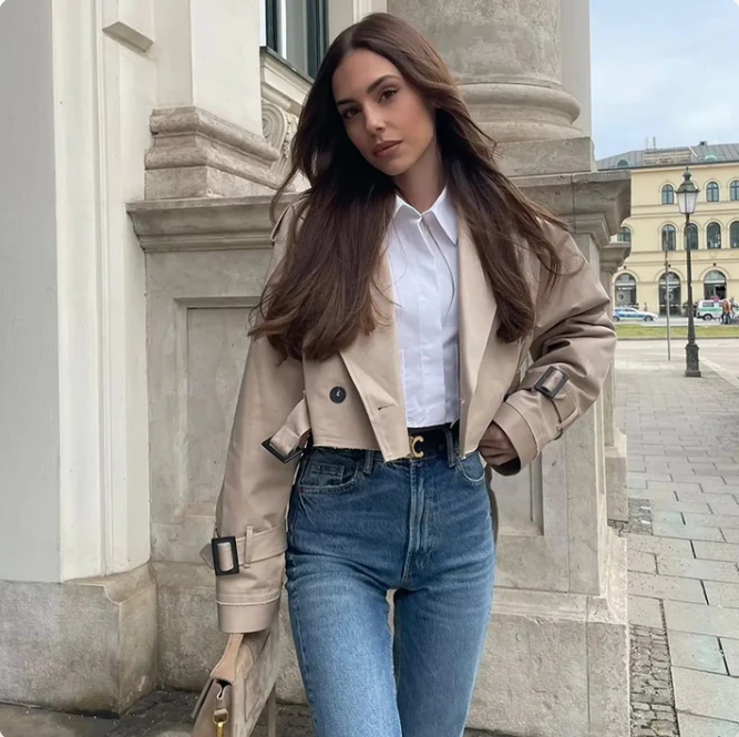 Evandra | Damer Beskuren Trenchcoat