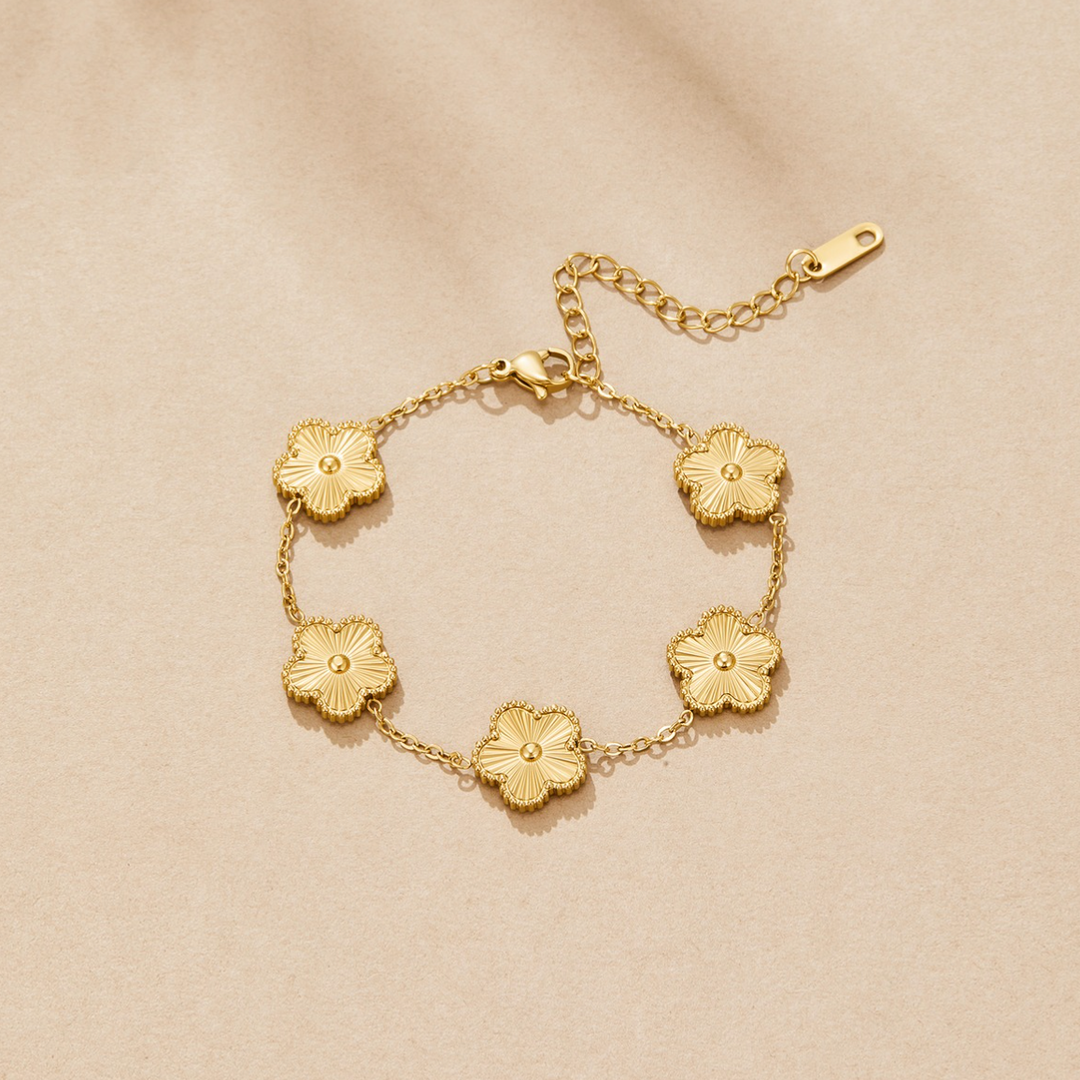 Blomstermotiv Justerbart Armband