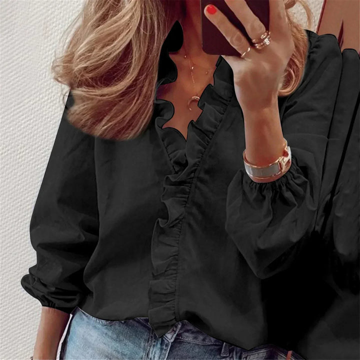 Amie | Kvinnors Eleganta Ruffel Blus
