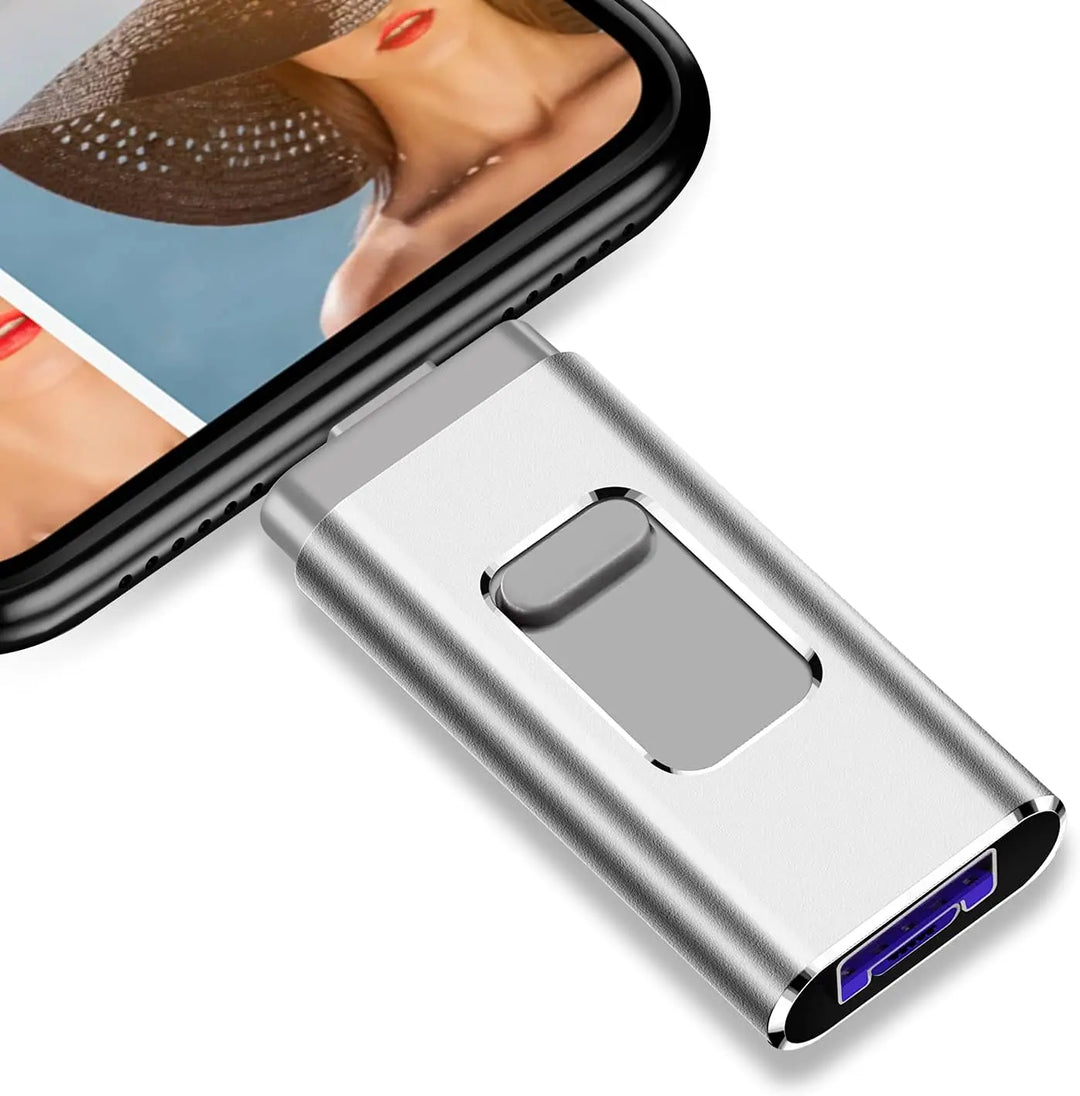 Flera Portar OTG USB-Minne - USB-A, USB-C, Mikro-USB och Blixt (4-i-1)