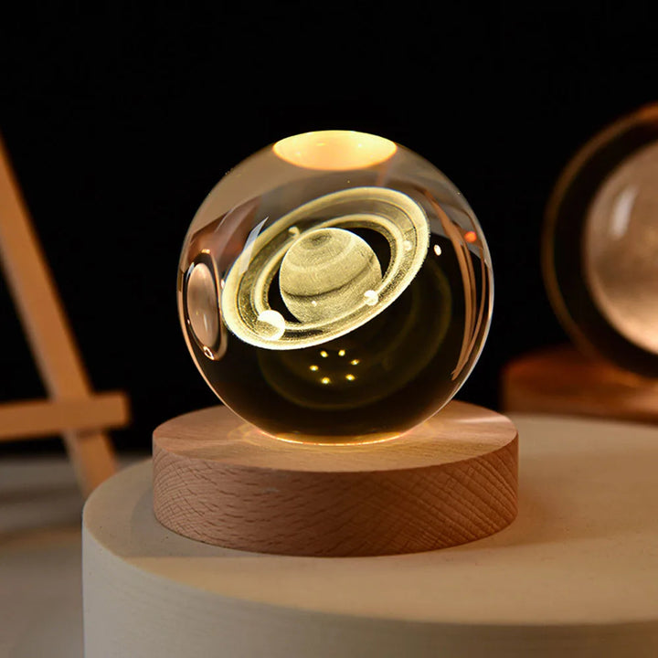 Drömsk Galax Orb Lampa | 3D-Printad LED Natt Lampa