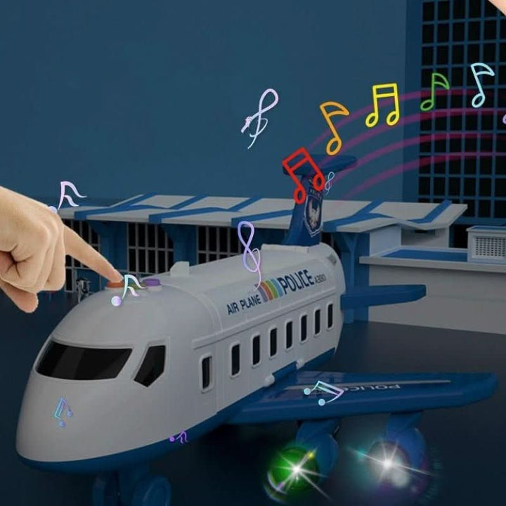 Pedagogisk Flygplatsleksak med Flygplan, Bilar och Tillbehör