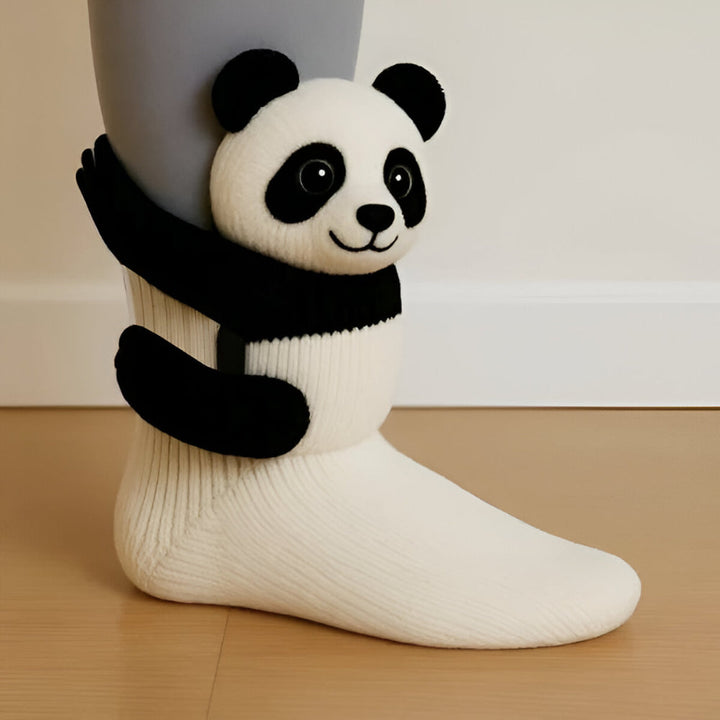 Varma Mysiga Innesockor med 3D-Detaljer| Mjuk Djurdesign