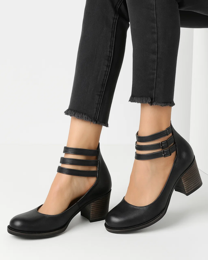 Avenia | Eleganta Pumps Med Blockklack För Kvinnor