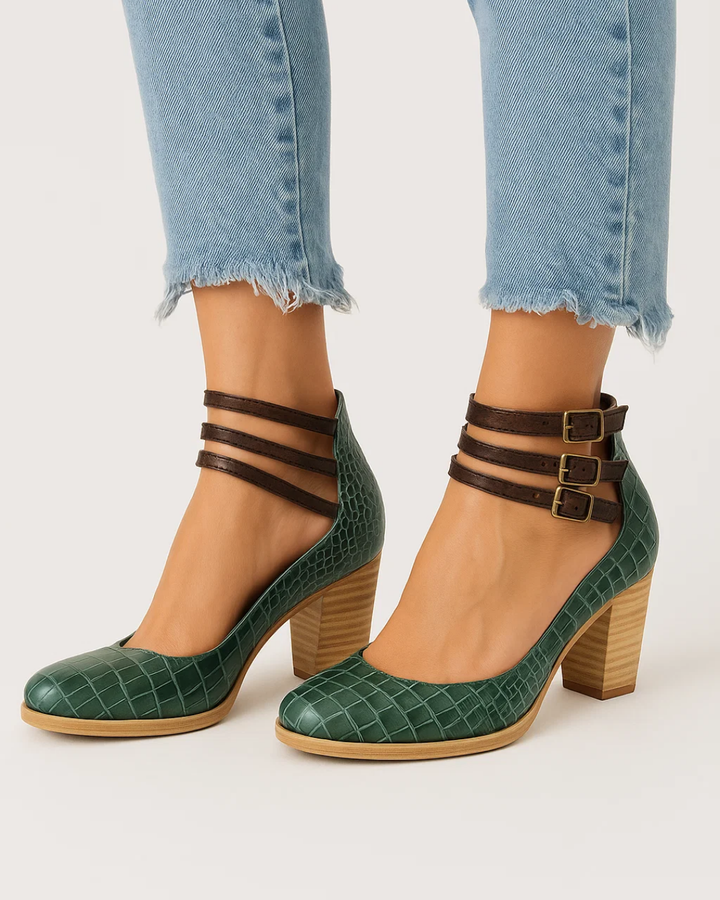 Avenia | Eleganta Pumps Med Blockklack För Kvinnor