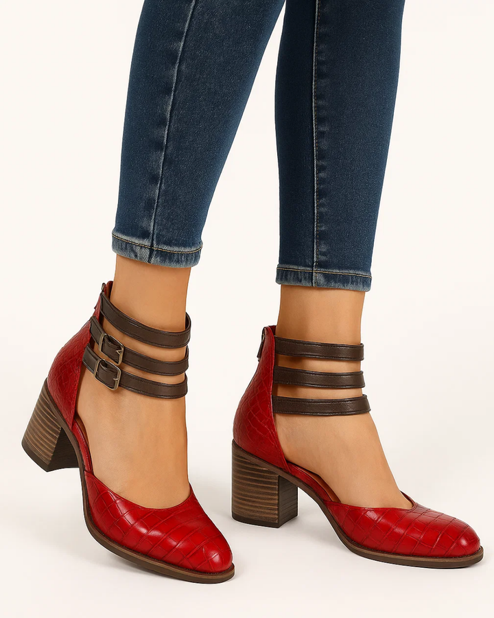 Avenia | Eleganta Pumps Med Blockklack För Kvinnor