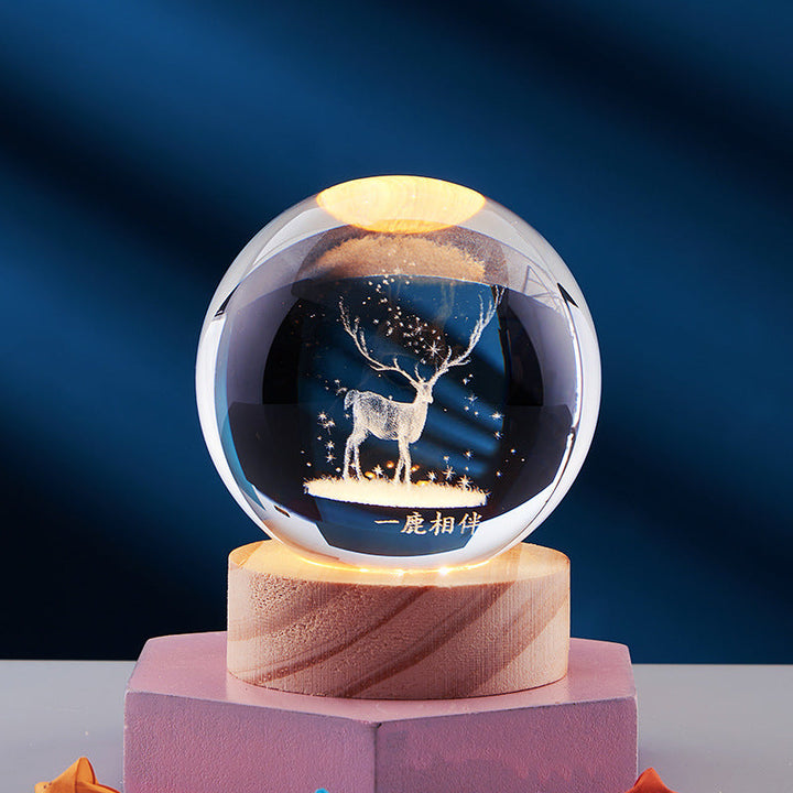 3D Kristall Nattlampa | Julstämning