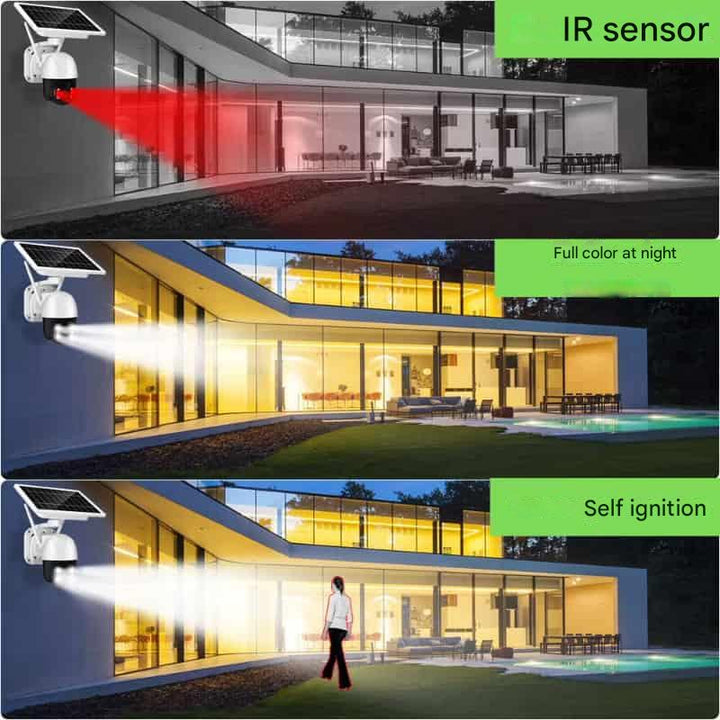 4K Sol Trådlös övervakningskamera | Smarta 360° Rotation