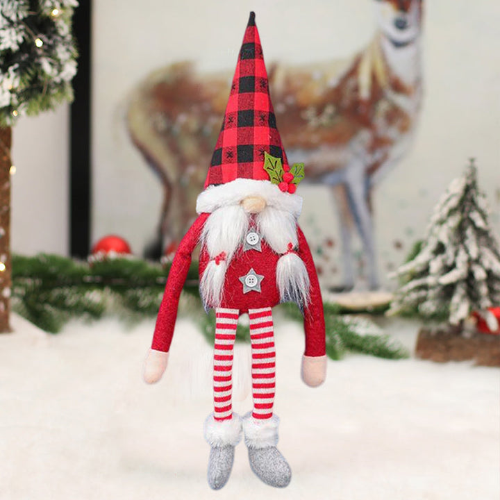 Jul Gardinbindningar | Festlig Tomte- och Snögubbe Utformning