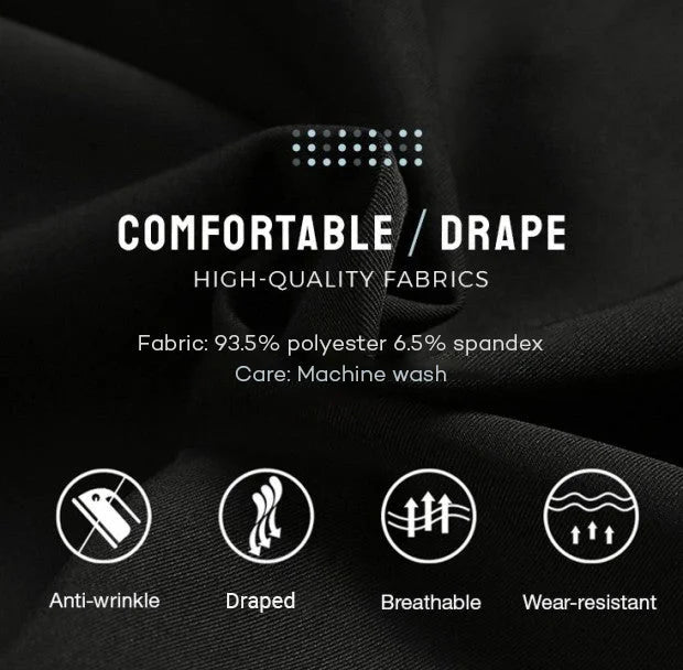 Herr Sträcka Klassisk Byxor | 4-Vägs Sträcka Kontor och Avslappnad Byxor