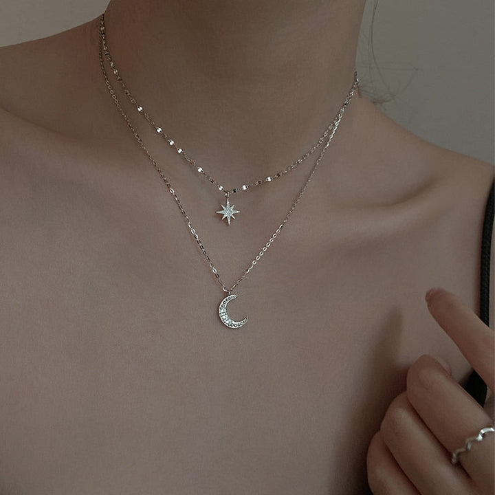 Mabel | Damer 925 Sterling Silver Dubbla Lager Halsband