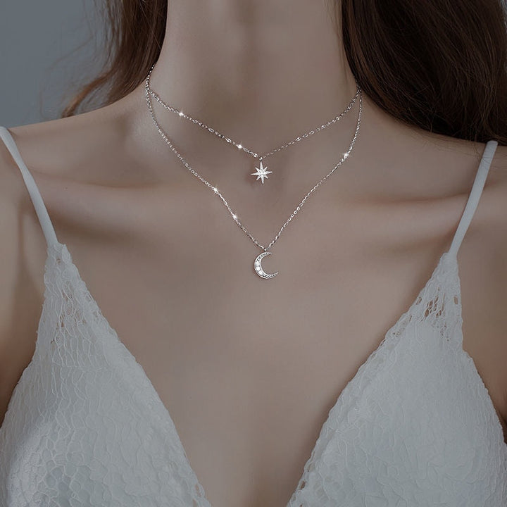 Mabel | Damer 925 Sterling Silver Dubbla Lager Halsband