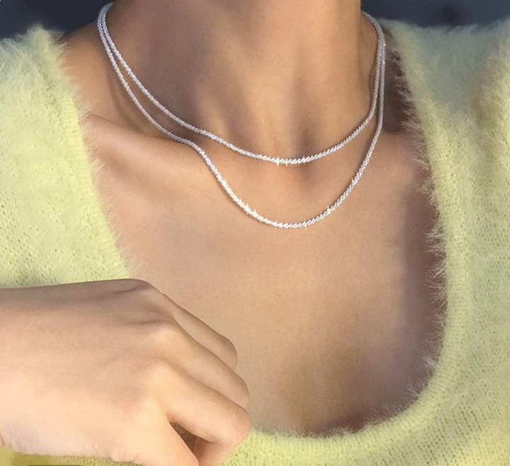 Zaria | Damer Silver Halsband Uppsättning