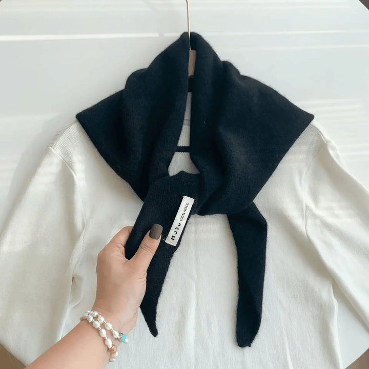 Triangel Sticka Ullblandning Halsduk