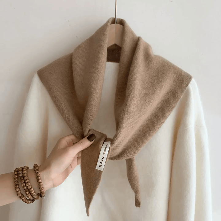 Triangel Sticka Ullblandning Halsduk