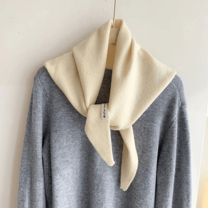 Triangel Sticka Ullblandning Halsduk