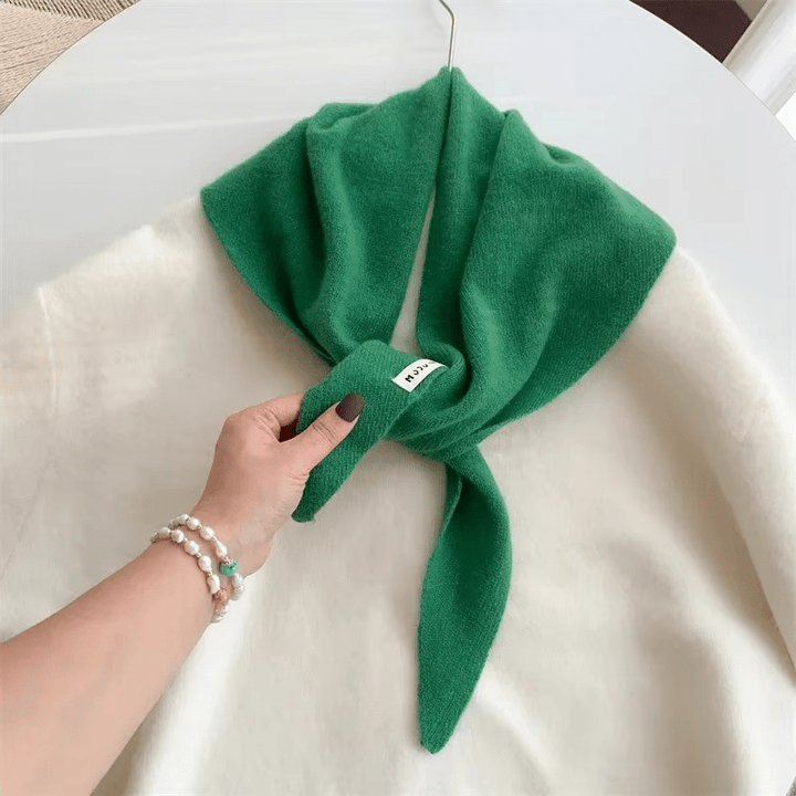 Triangel Sticka Ullblandning Halsduk