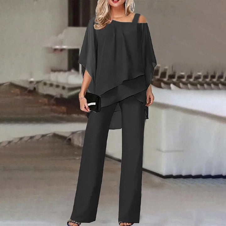 Dam Eleganta Tvådelat Aftonset | Chic och Stilfullt
