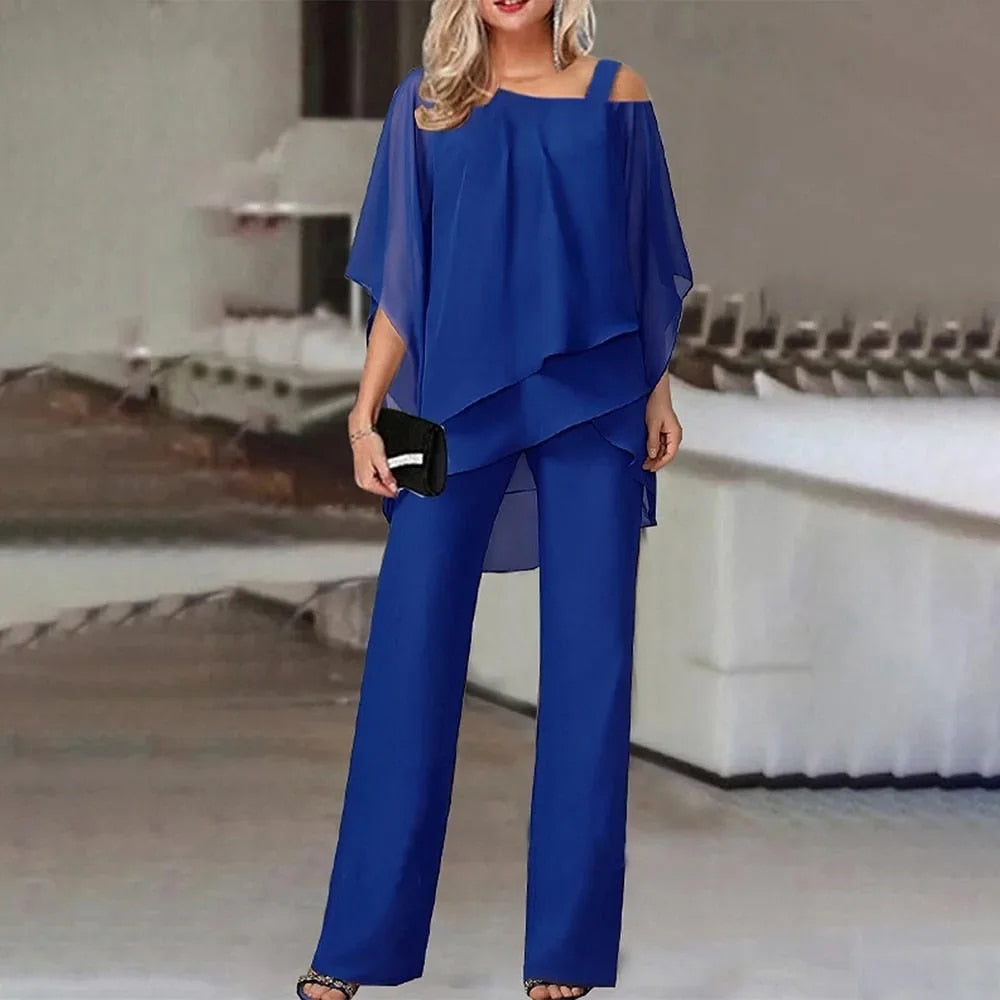 Dam Eleganta Tvådelat Aftonset | Chic och Stilfullt