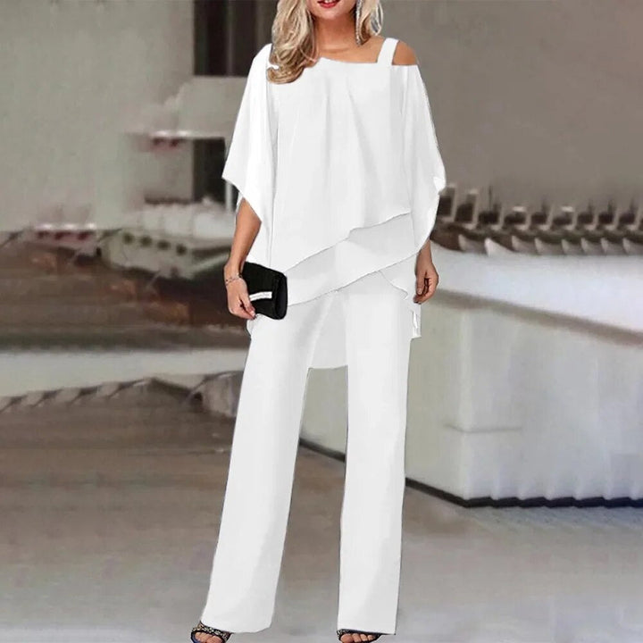 Dam Eleganta Tvådelat Aftonset | Chic och Stilfullt