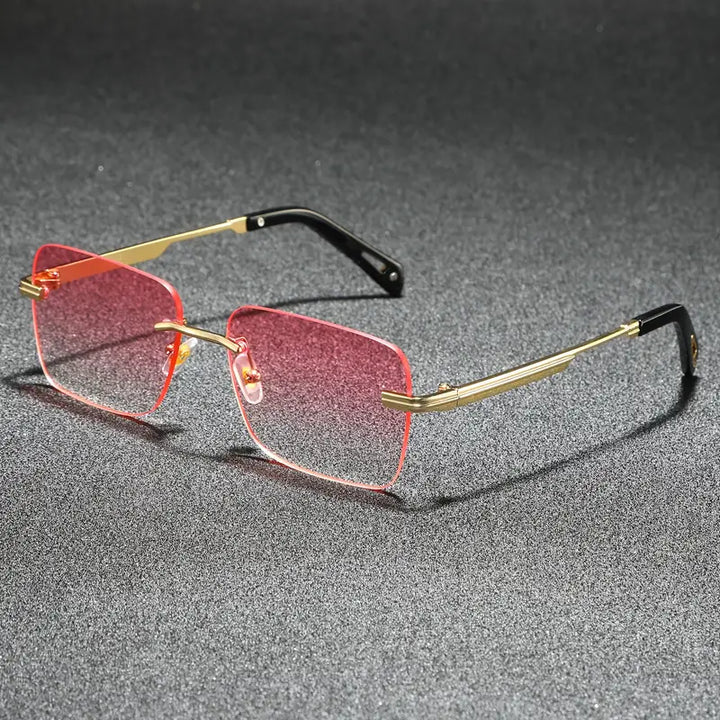 Herrar Utan Bågar Fyrkantiga Solglasögon | Affärs Avslappnad Stil