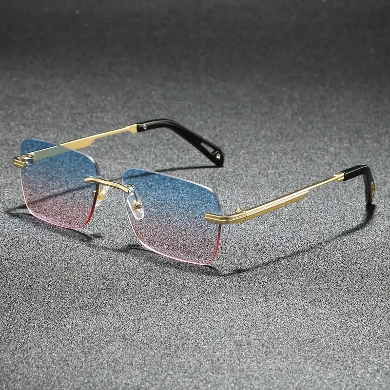 Herrar Utan Bågar Fyrkantiga Solglasögon | Affärs Avslappnad Stil